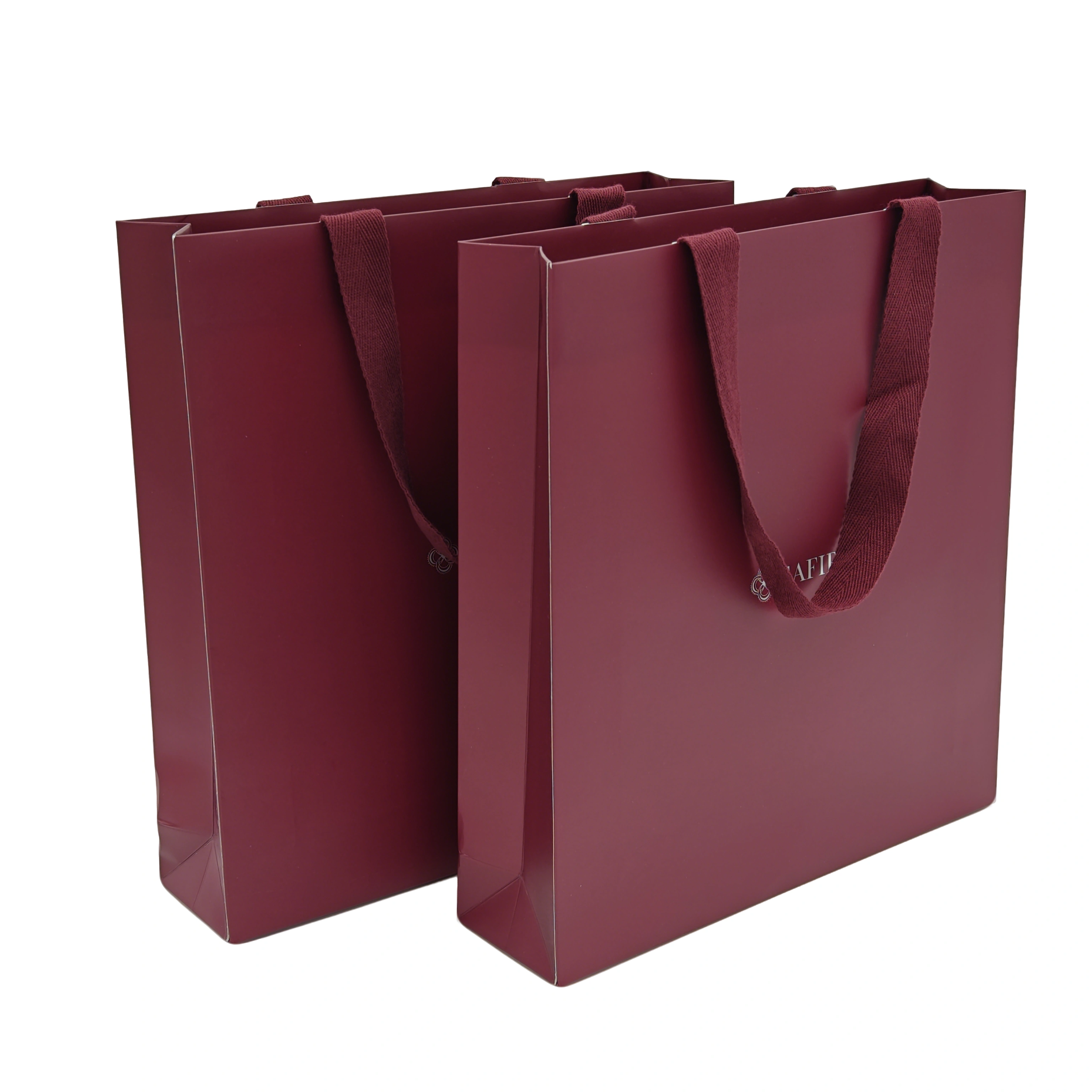 Strong paper shopping bag for carrying retail goods